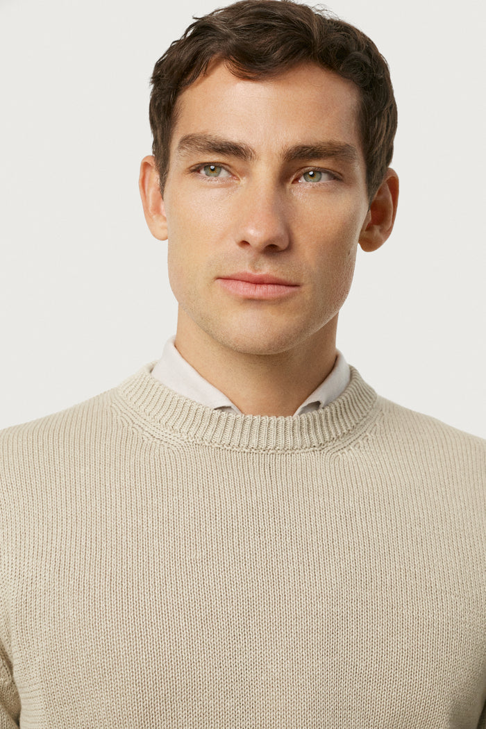 The Linen Cotton Crewneck Hay