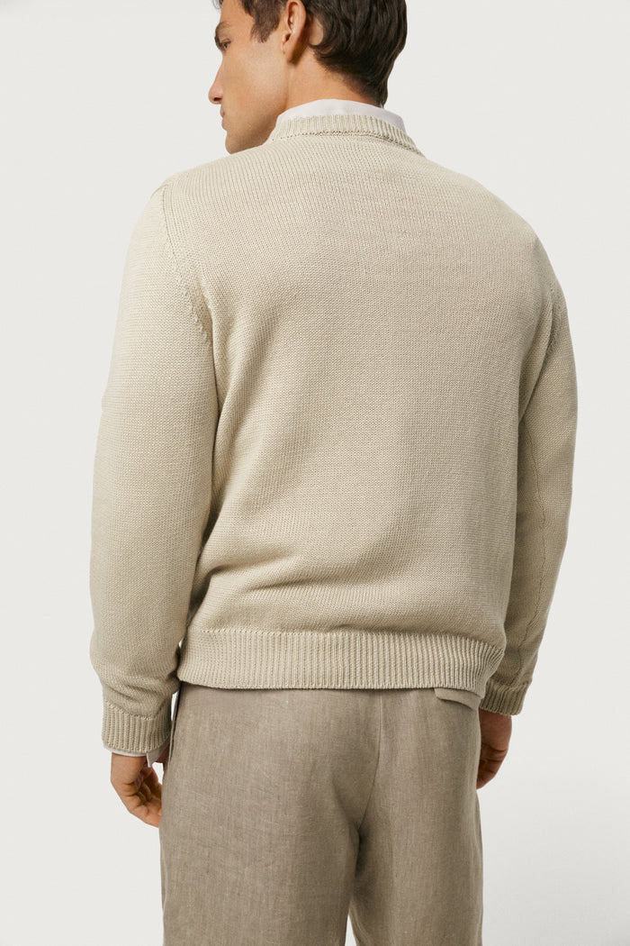 The Linen Cotton Crewneck Hay