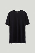 the linen cotton crochet t shirt blue navy