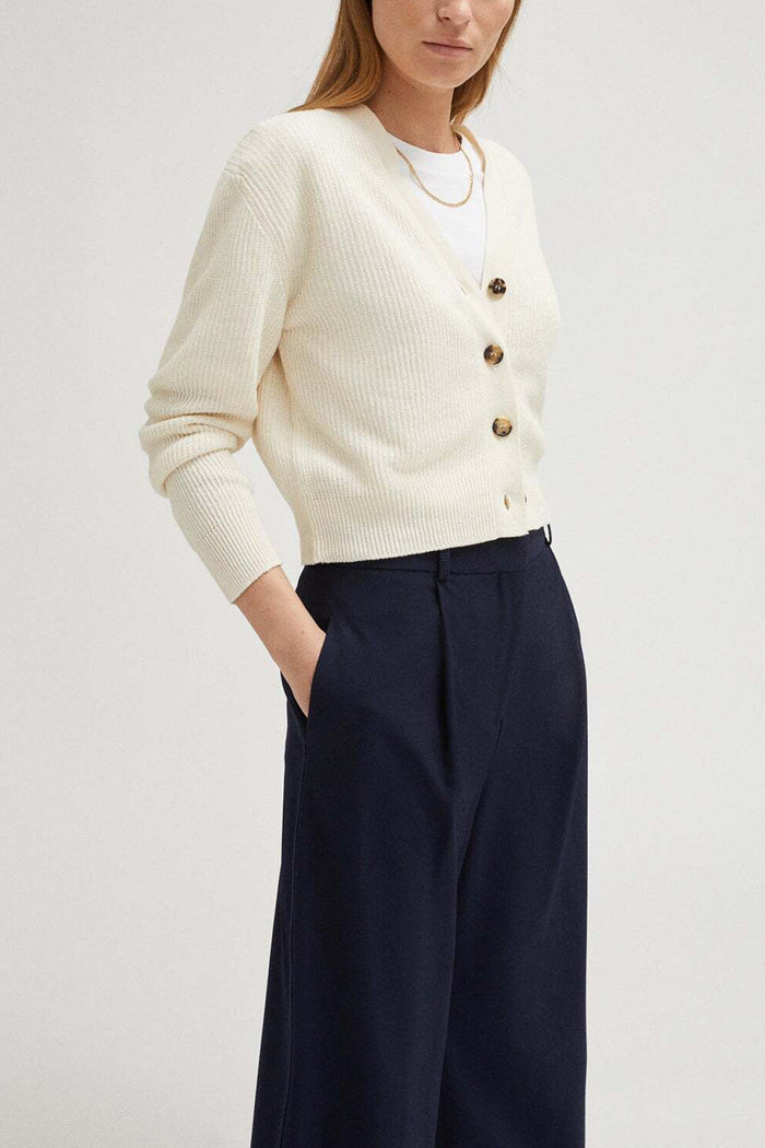 The Linen Cotton Cropped Cardigan