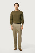 The Linen Cotton Knit Sweater Olive Green