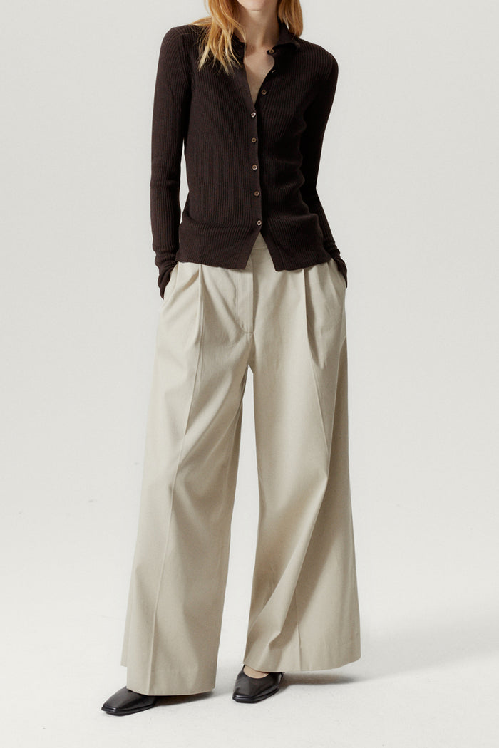 The Linen Cotton Ribbed Shirt