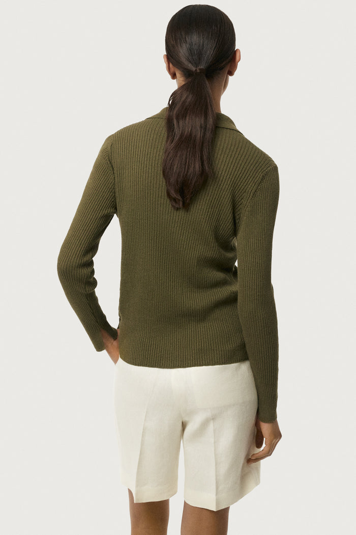 The Linen Cotton Ribbed Shirt