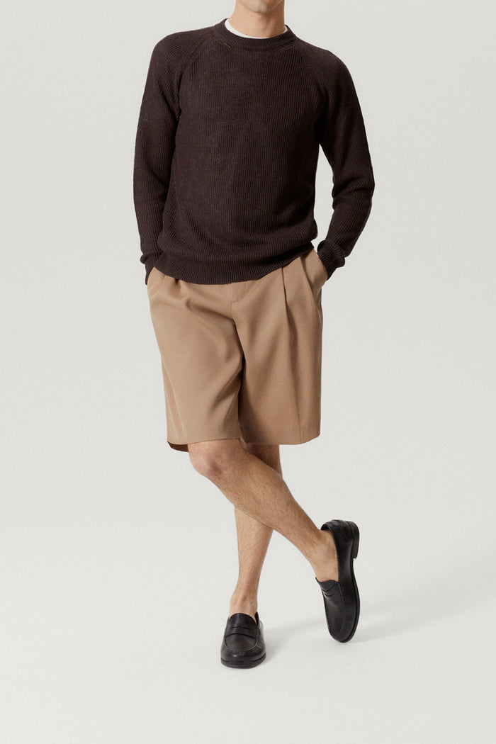 The Linen Cotton Ribbed Sweater