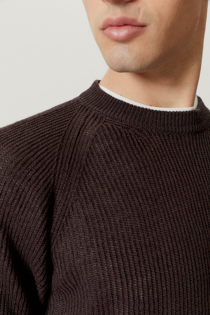 The Linen Cotton Ribbed Sweater