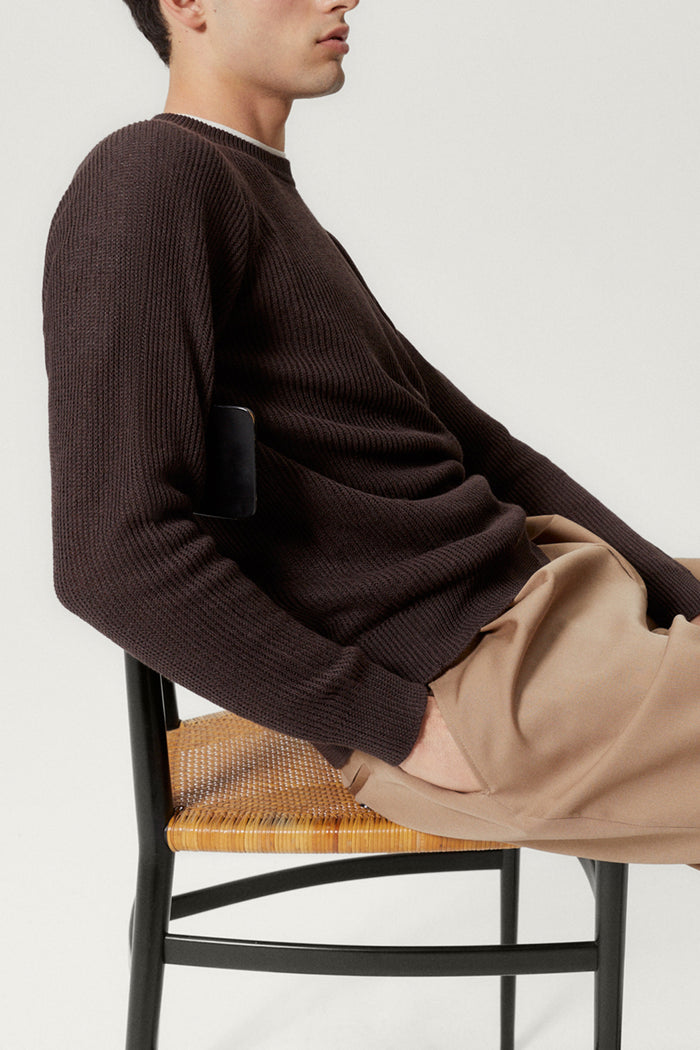 The Linen Cotton Ribbed Sweater