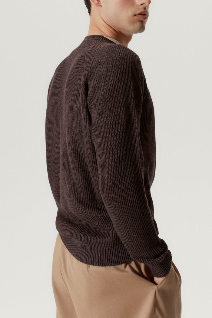 The Linen Cotton Ribbed Sweater