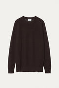the linen cotton ribbed sweater brown