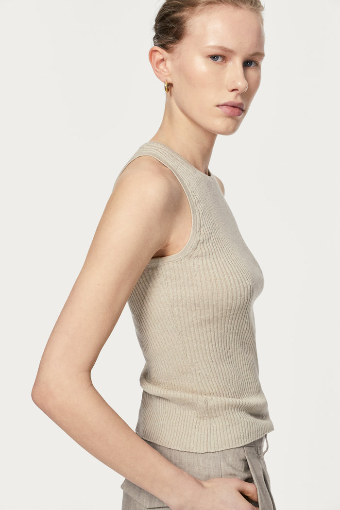 linen cotton tank top hay