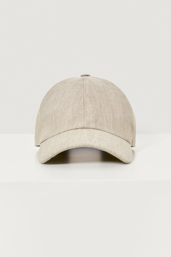 The Linen Twill Baseball Hat - sand