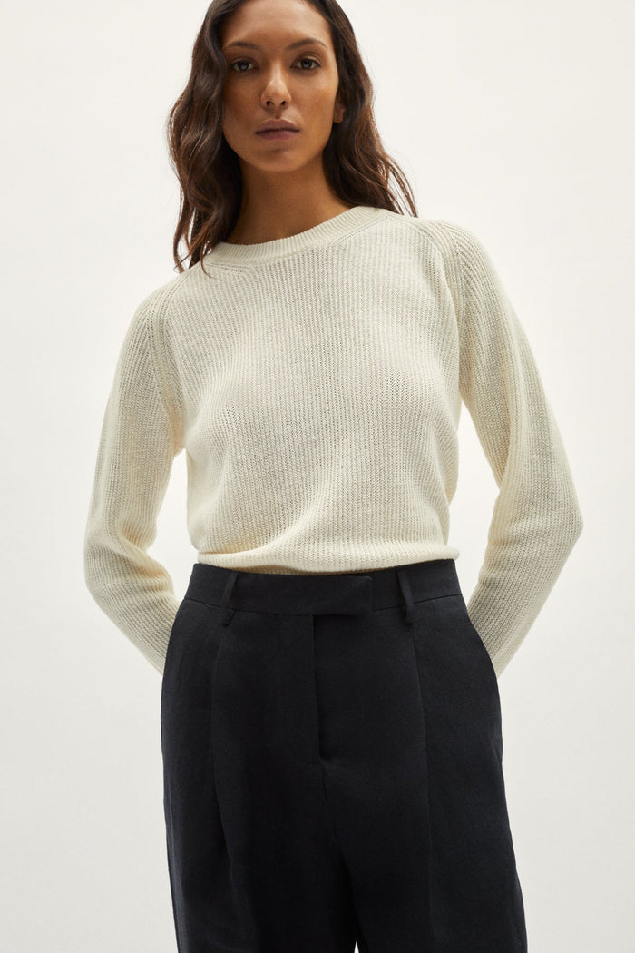 the linen twill pants black