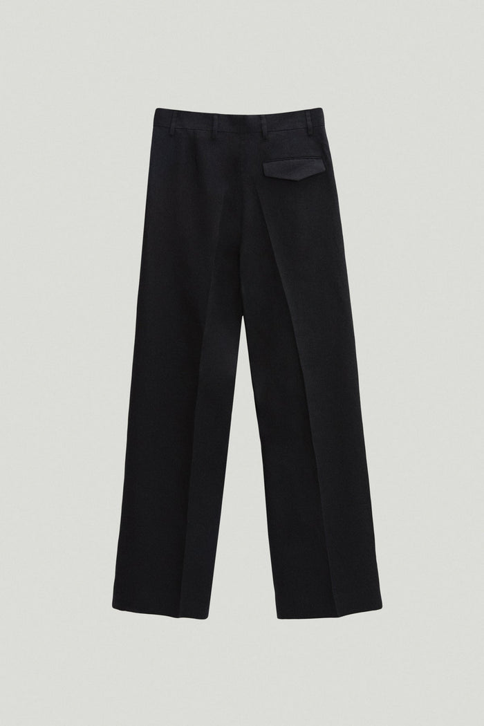 the linen twill pants black