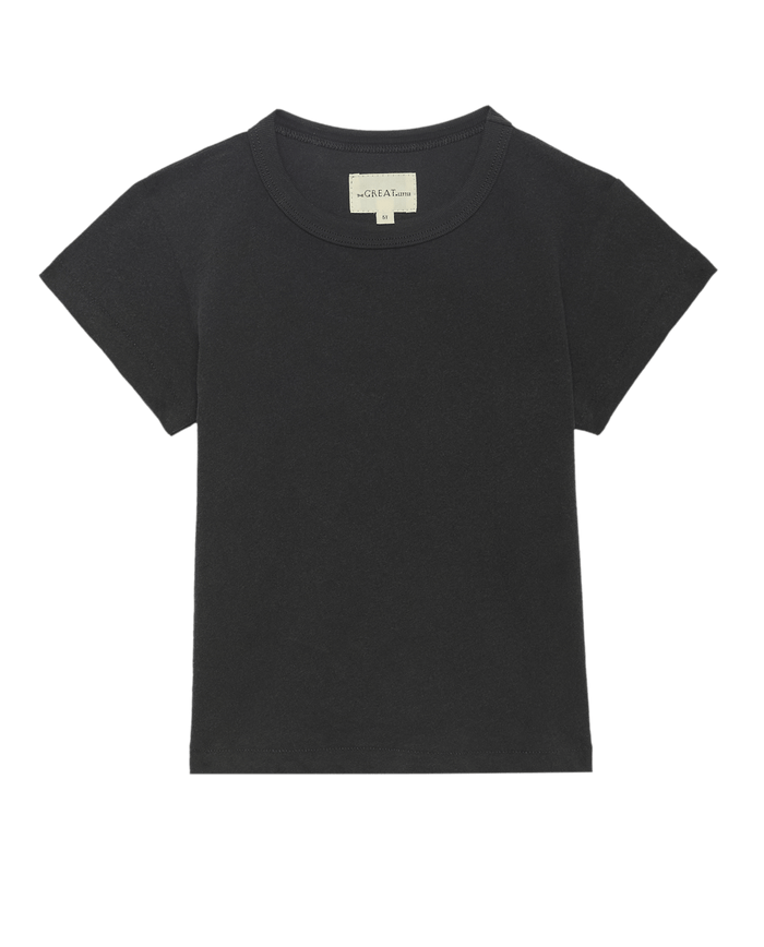 The Little Boxy Crew. Solid -- Washed Black TEES THE GREAT. FALL 24 LITTLE