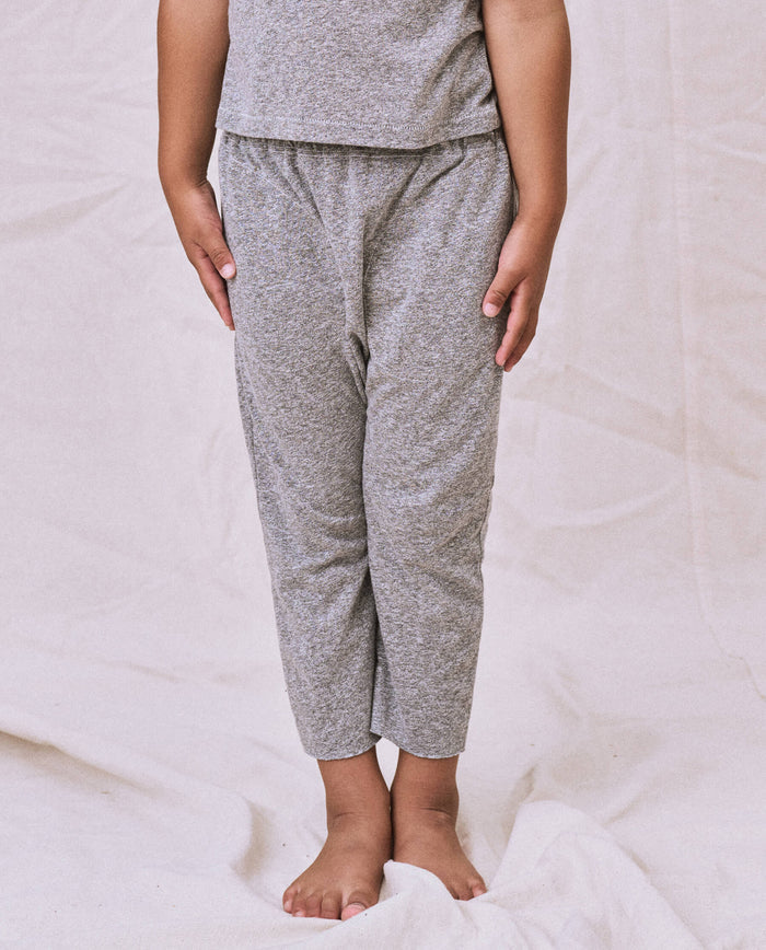 The Little Jersey Crop. -- Heather Grey SWEATPANTS THE GREAT. FALL 22 LITTLE