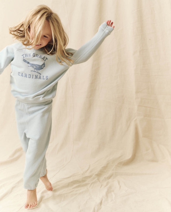 The Little Stadium Sweatpant. Solid -- Light Sky SWEATPANTS THE GREAT. SP24 LITTLE