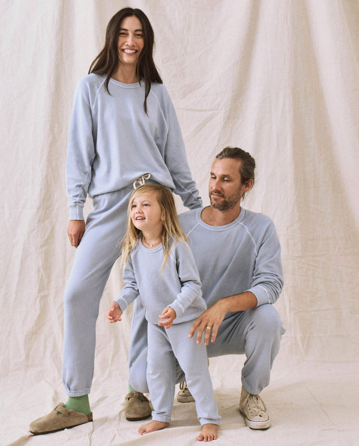 The Little Stadium Sweatpant. Solid -- Whisper Blue SWEATPANTS THE GREAT. HOL 22 LITTLE