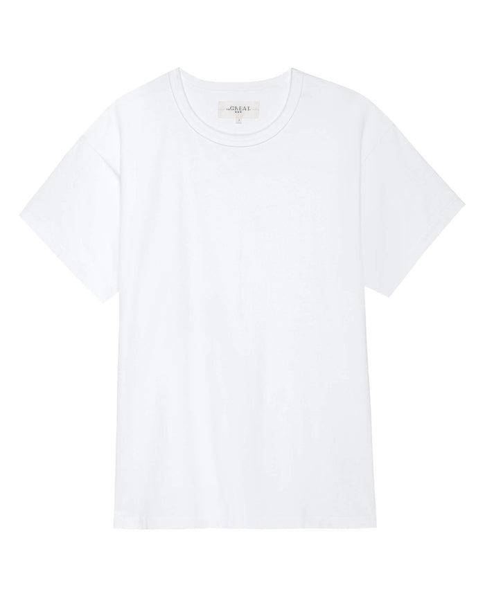 The Men's Pure Knits Boxy Crew. Solid -- True White TEES THE GREAT. FALL 23 MEN