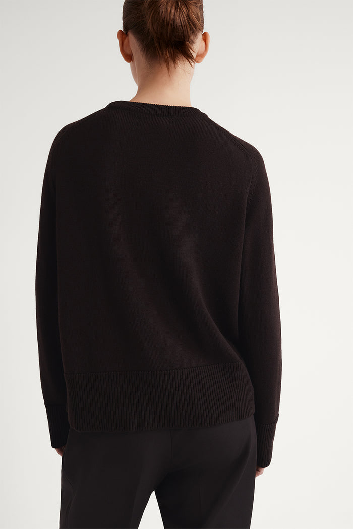 The Merino Wool Boxy Sweater brown