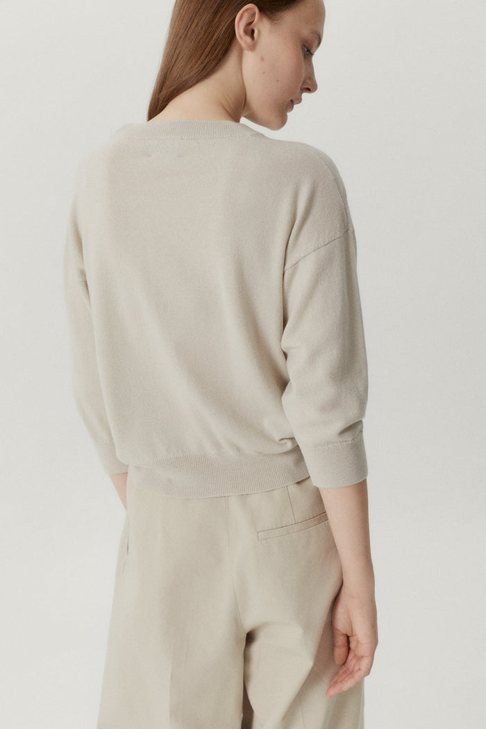 the merino wool boxy t shirt pearl