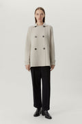 the merino wool double breasted jacket pearl