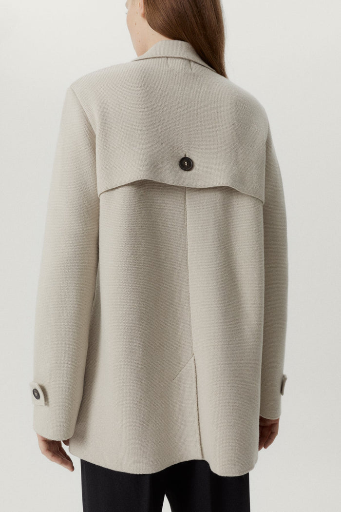 the merino wool double breasted jacket pearl