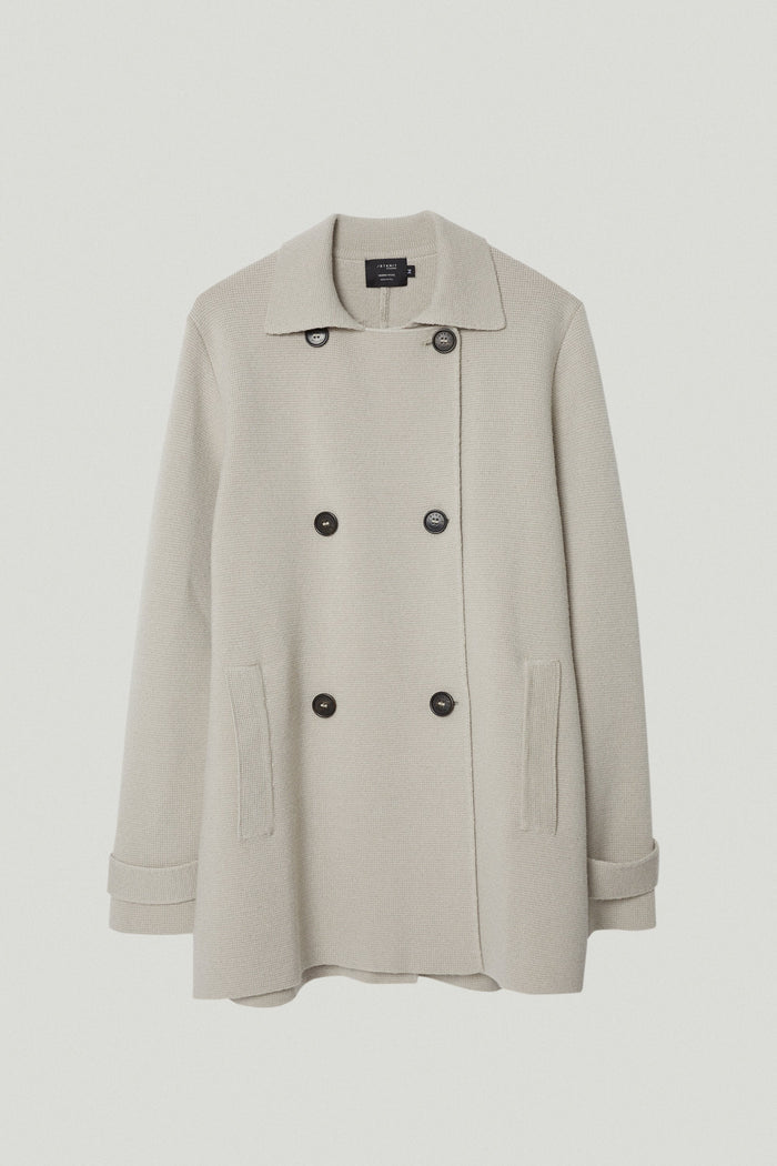 the merino wool double breasted jacket pearl