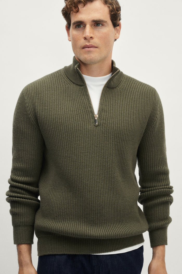 The Merino Wool Half-Zip Jumper