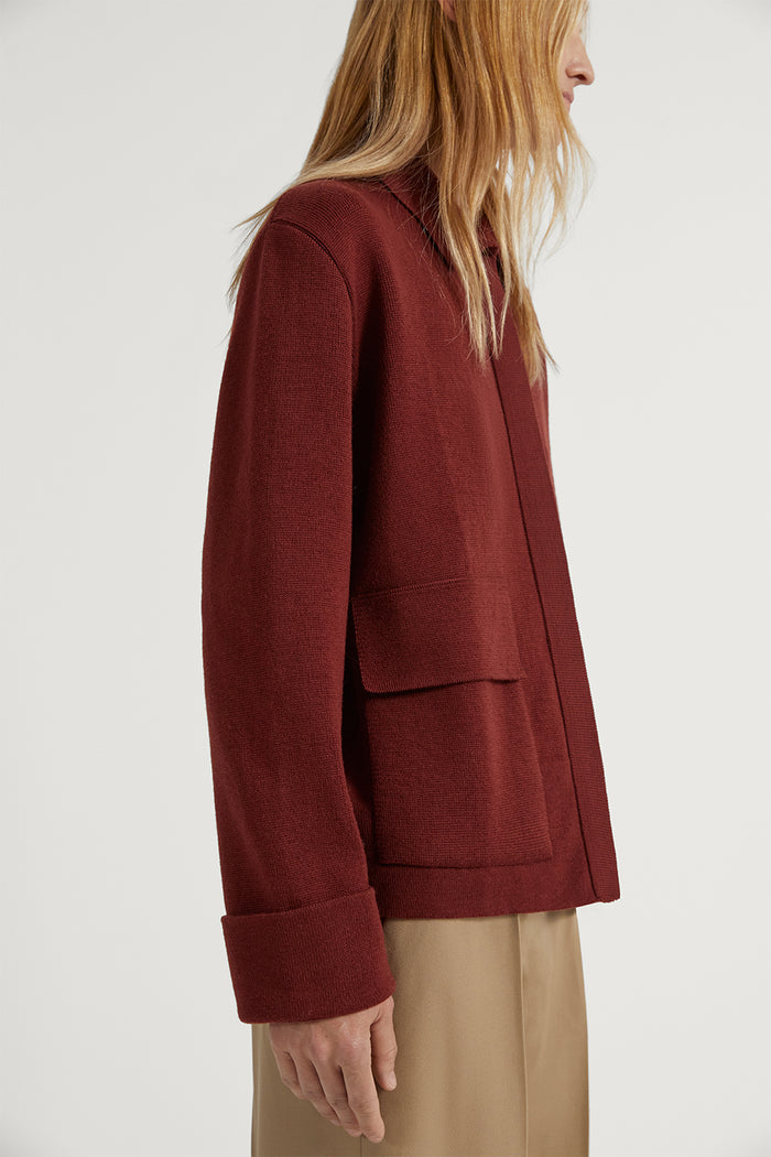 The Merino Wool Jacket Tuscan Red