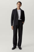 the merino wool knit blazer anthracite