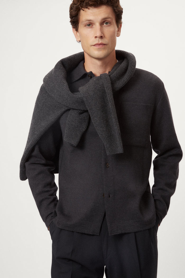The Merino Wool Overshirt grey