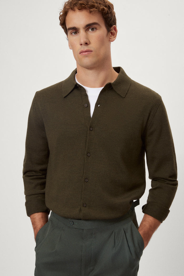 The Merino Wool Knit Shirt