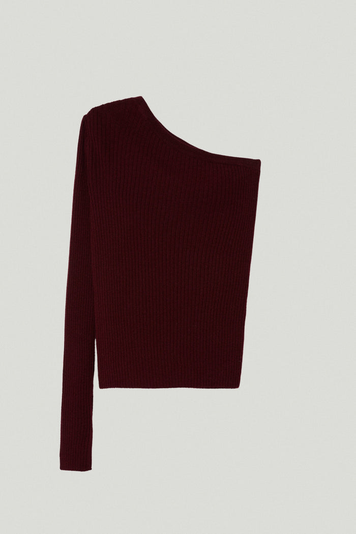 The Merino Wool One-Shoulder Top - Imperfect Version