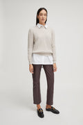 the wool perkins sweater greige
