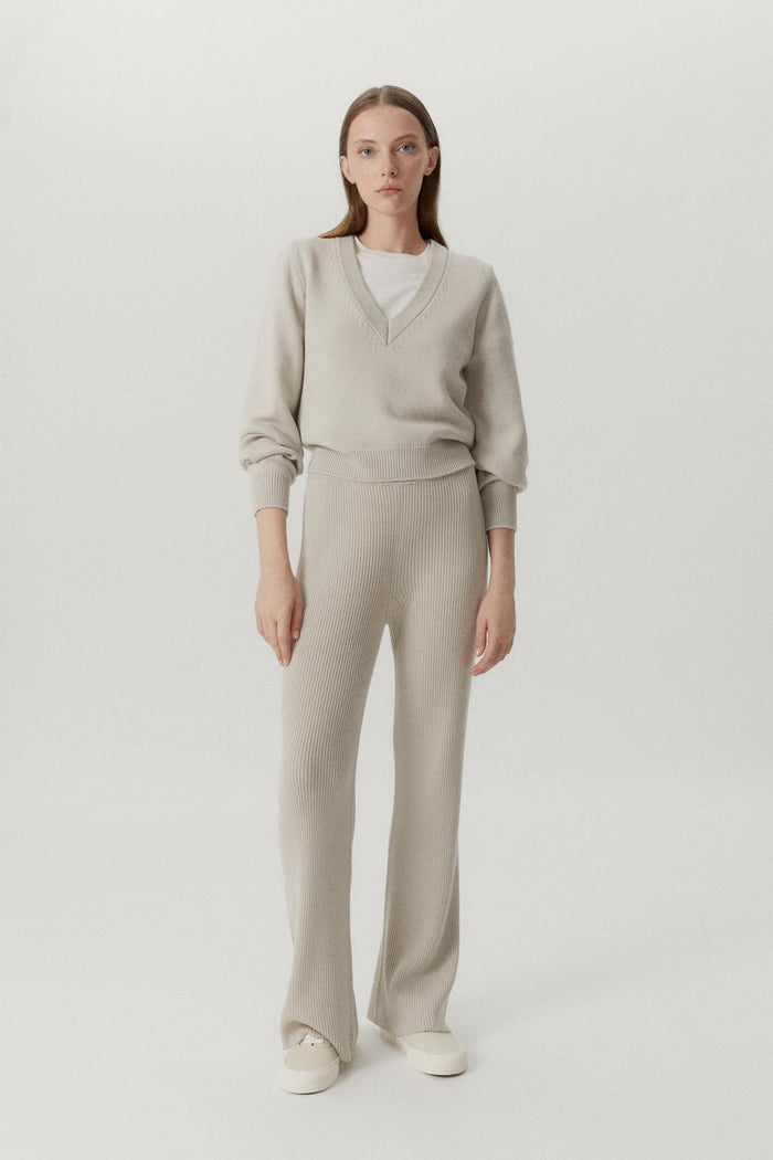 the merino wool ribbed pants x pearl