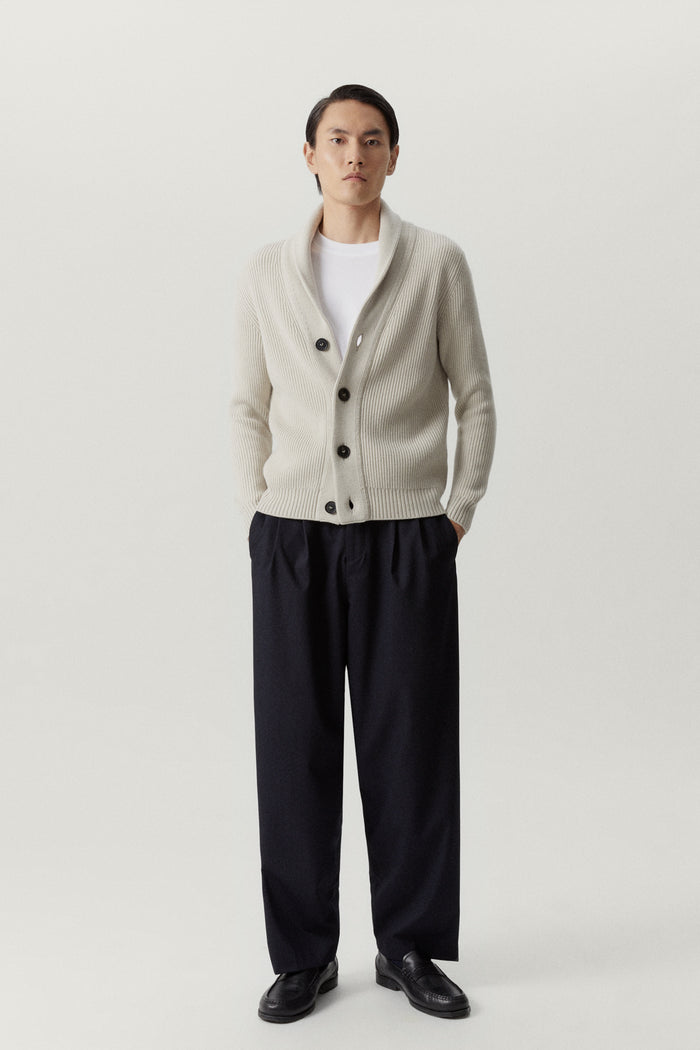 the merino wool shawl cardigan pearl