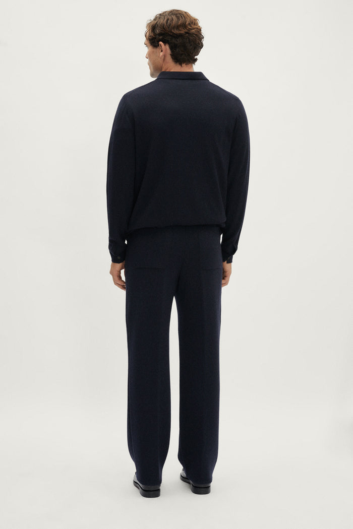 The Merino Wool Straight-Cut Sweatpants - Blue