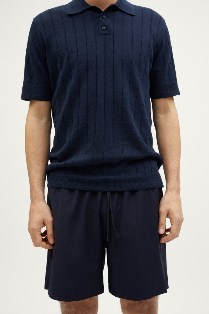 the merino wool swim shorts blue navy