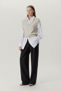 the merino wool vest pearl