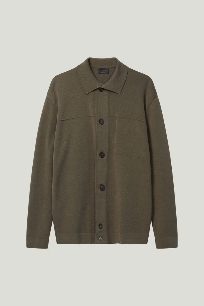 The Organic Cotton Boxy Jacket kaki green