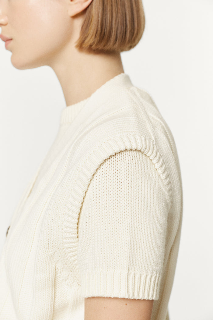 The Organic Cotton Flat Rib Tricot Vest