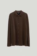 the organic cotton knit shirt mocha brown