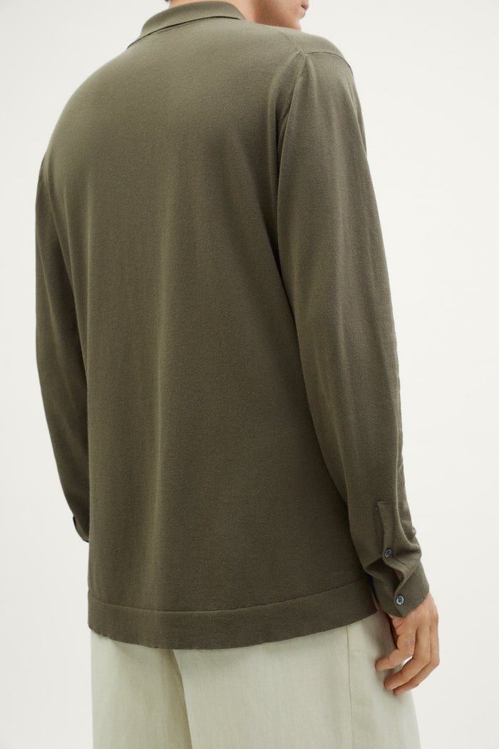The Organic Cotton Knit Shirt green