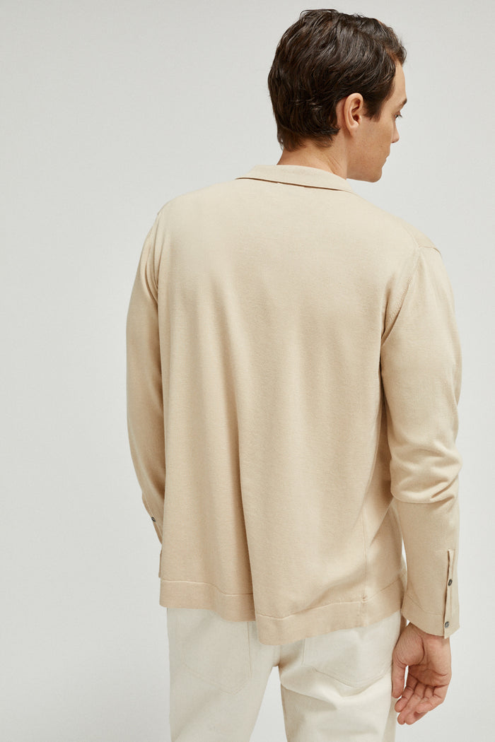 The Organic Cotton Knit Shirt sand
