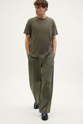 the organic cotton knit t shirt kaki green