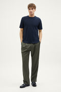 the organic cotton knit t shirt deep blue