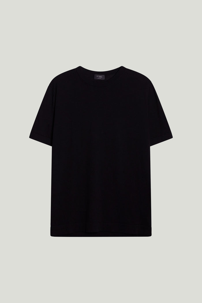 The Organic Cotton Knit T-Shirt black