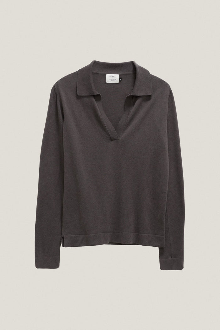 the organic cotton lightweight polo graphite