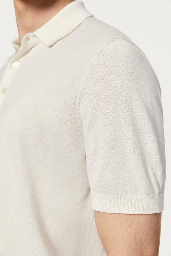The Organic Cotton Polo - milk white
