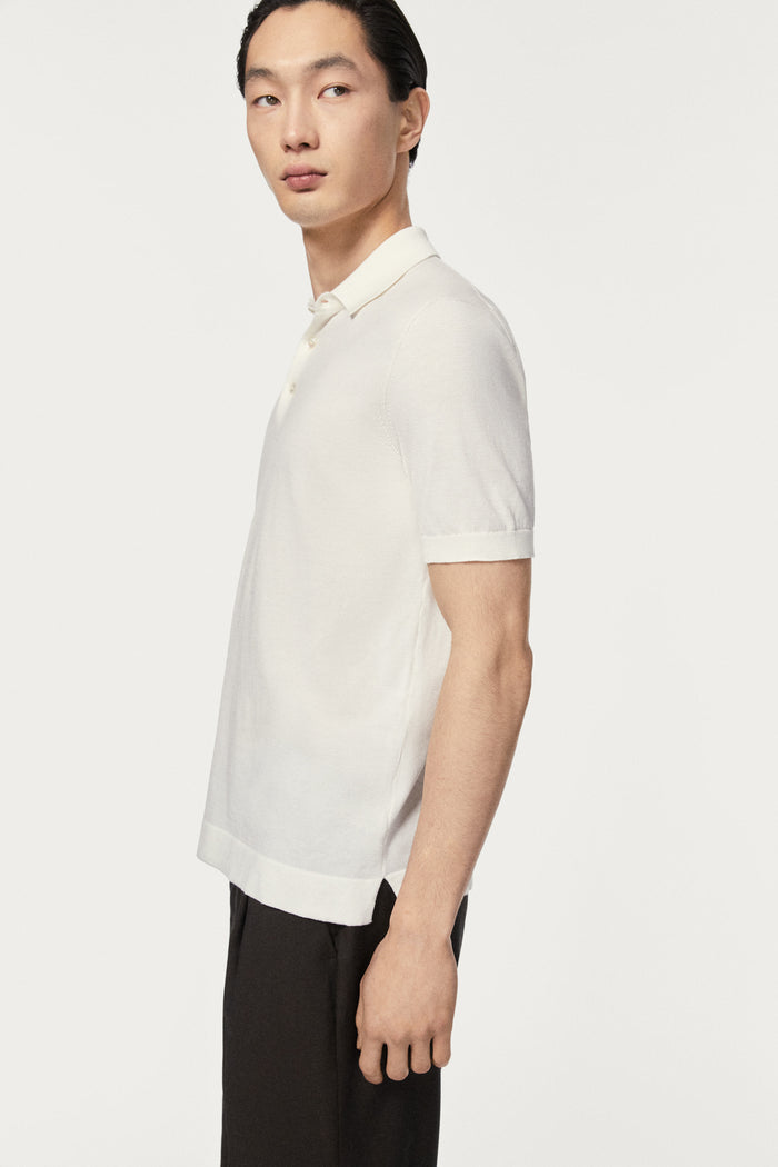 The Organic Cotton Polo - milk white