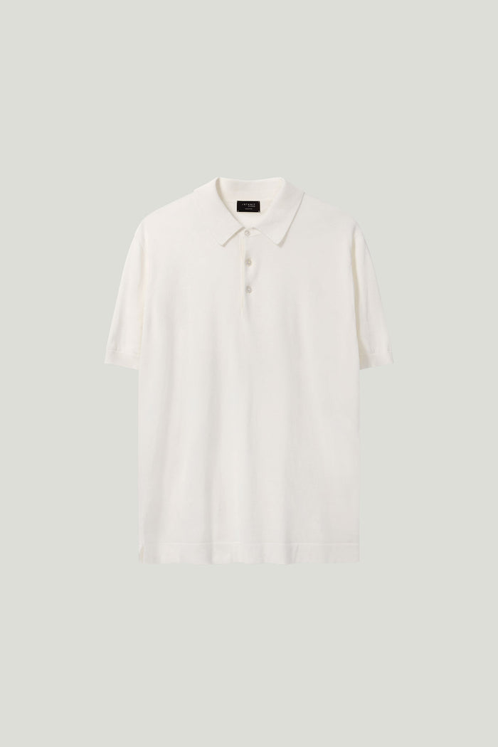 The Organic Cotton Polo - milk white